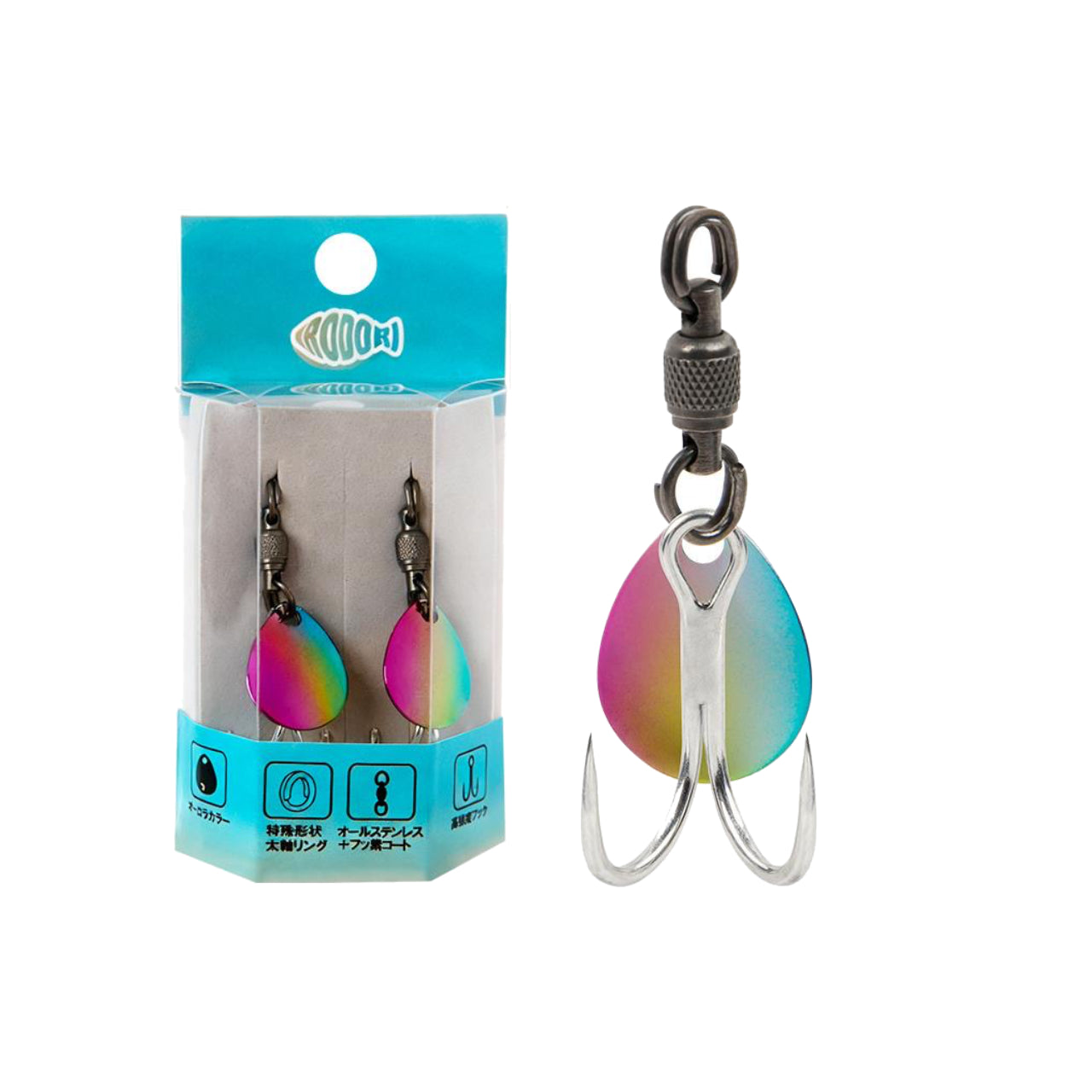 彩【IRODORI】 ブレードフック (ダブルフック×2セット) オーロラブレード サワラキャスティング ブレードジギング 1パック(2セット)